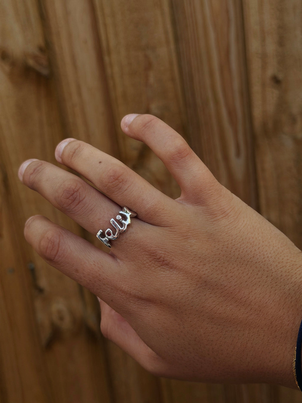 Custom Gemstone Name - Sterling Silver Ring