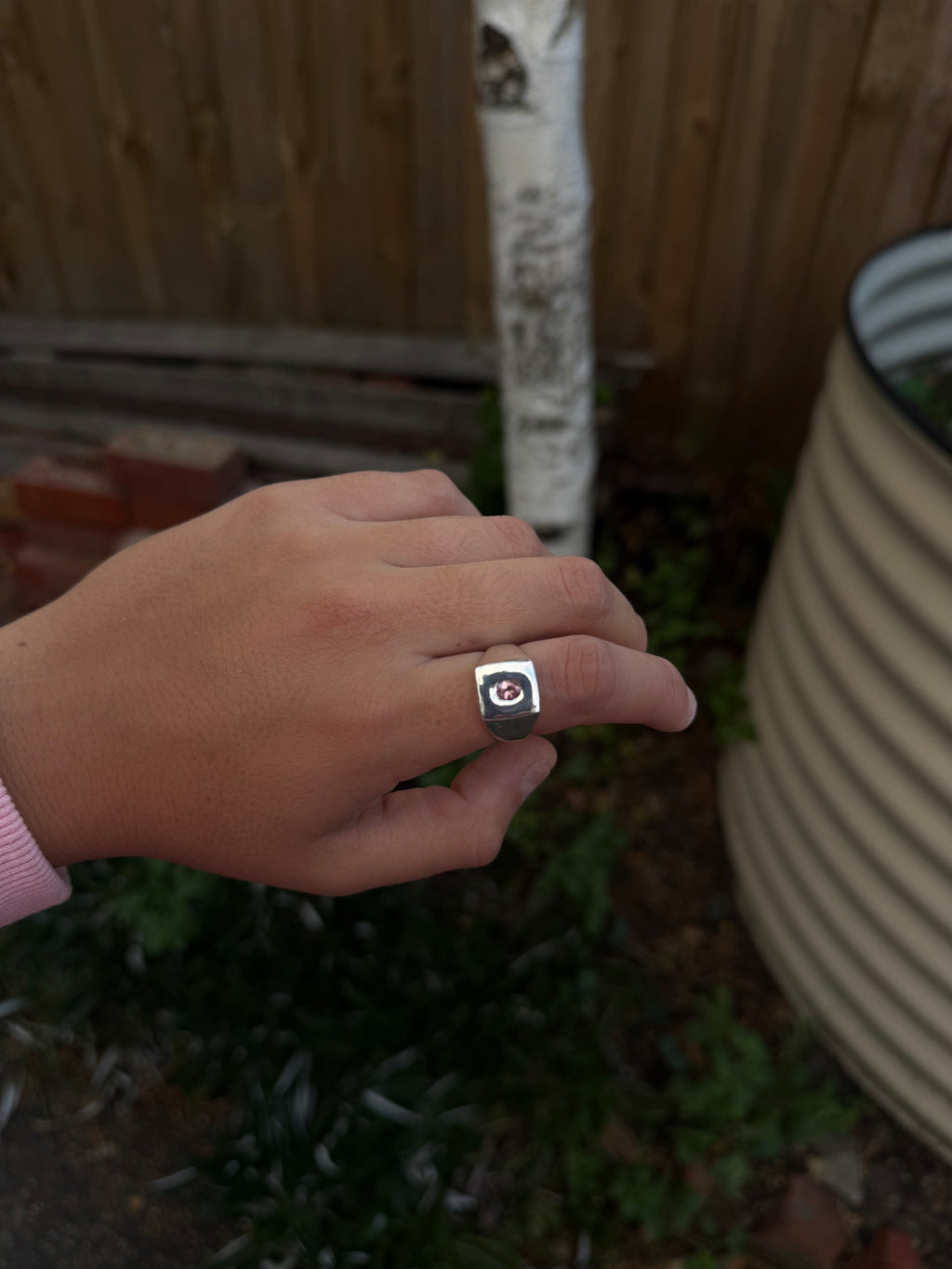 Pink Topaz - Sterling Silver Ring