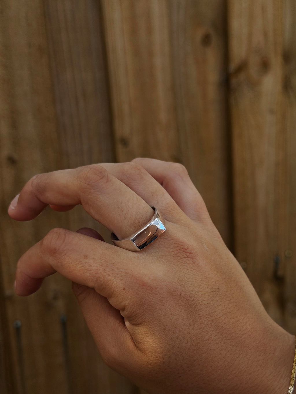 Rectangle Signet - Sterling Silver Ring