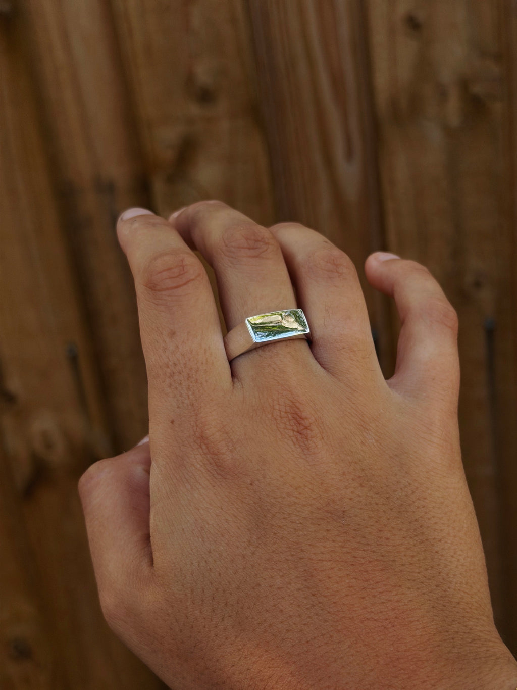 Rectangle Signet - Sterling Silver Ring