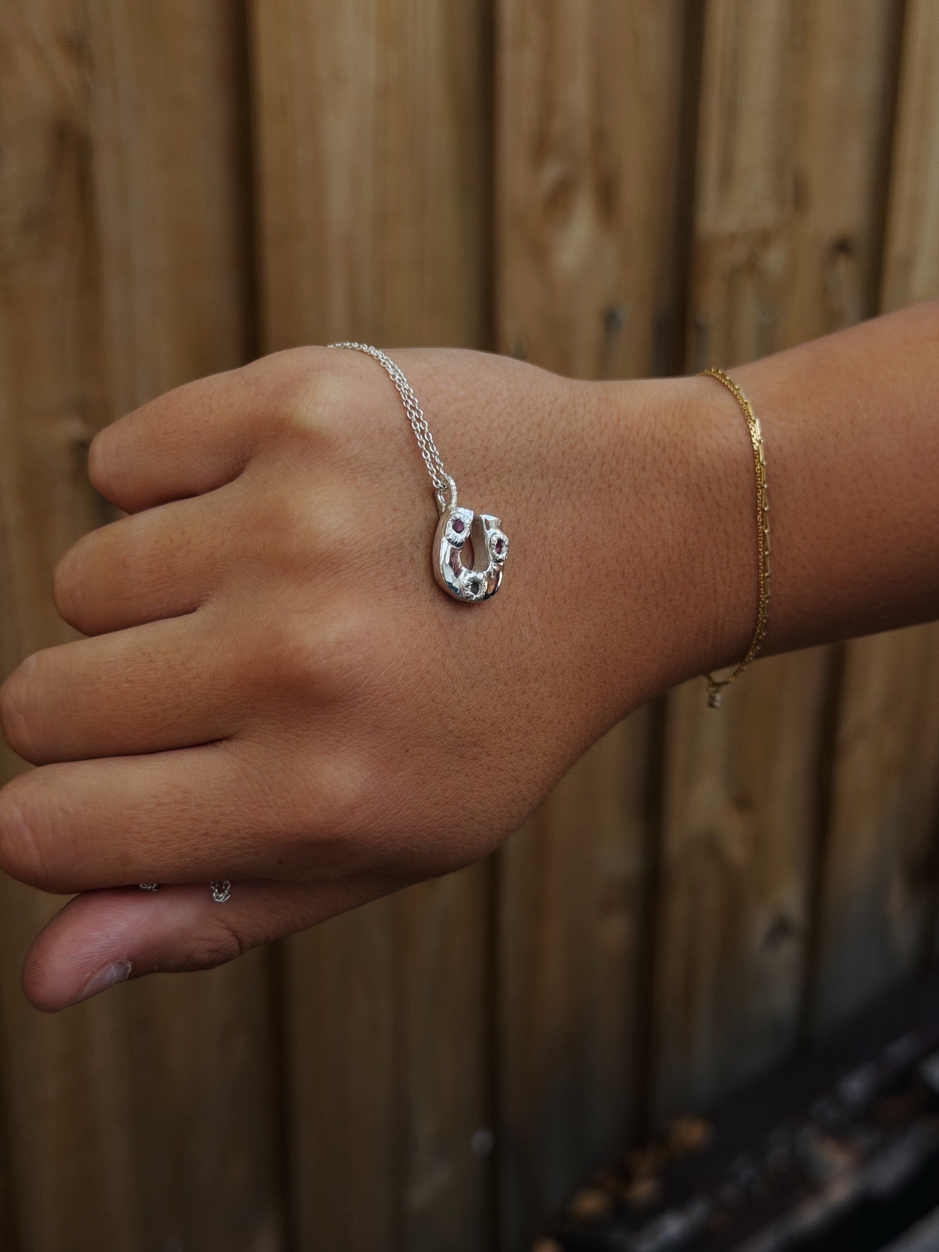 Gemstone ‘Horseshoe’ Pendant