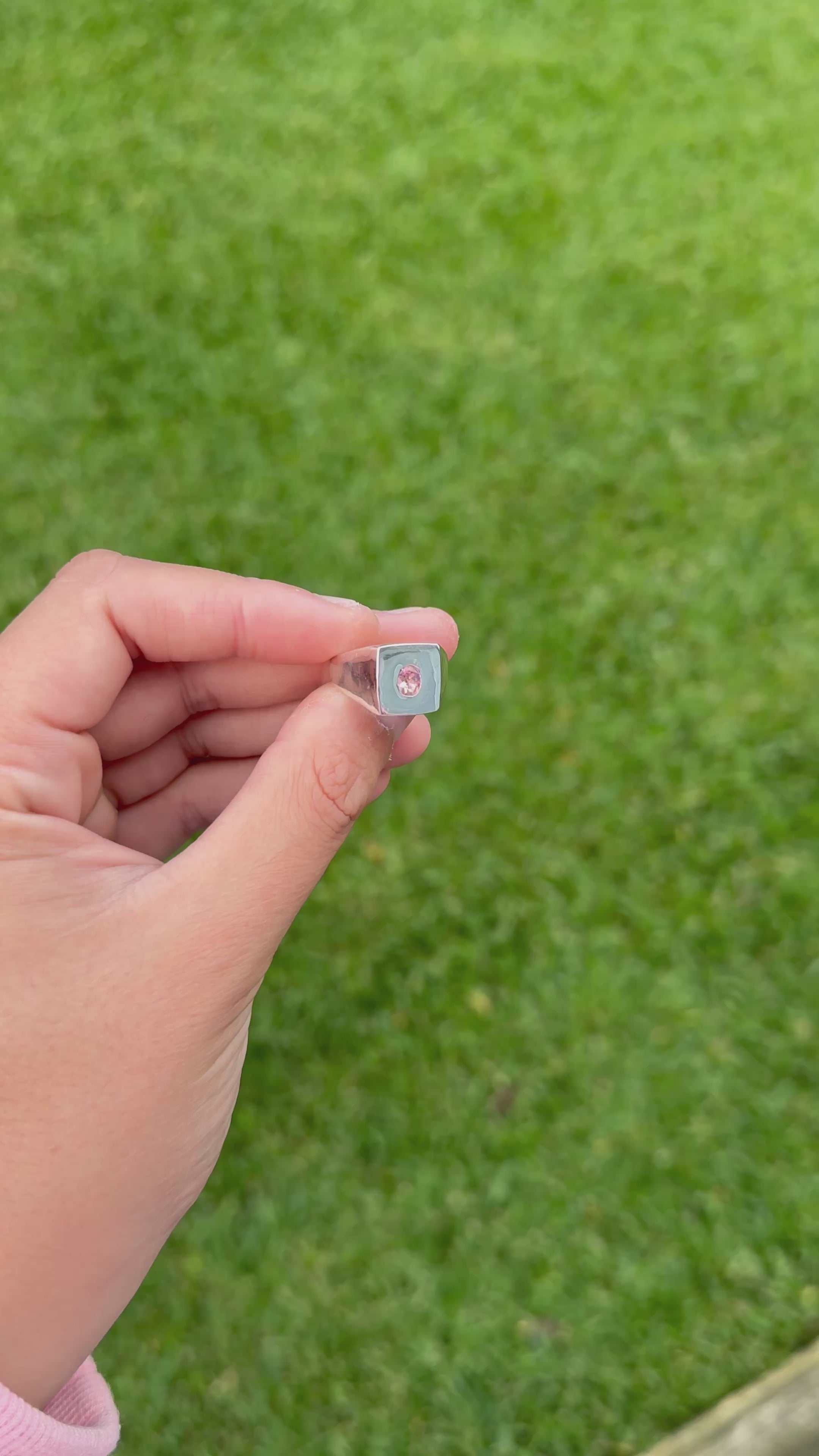 Pink Topaz - Sterling Silver Ring