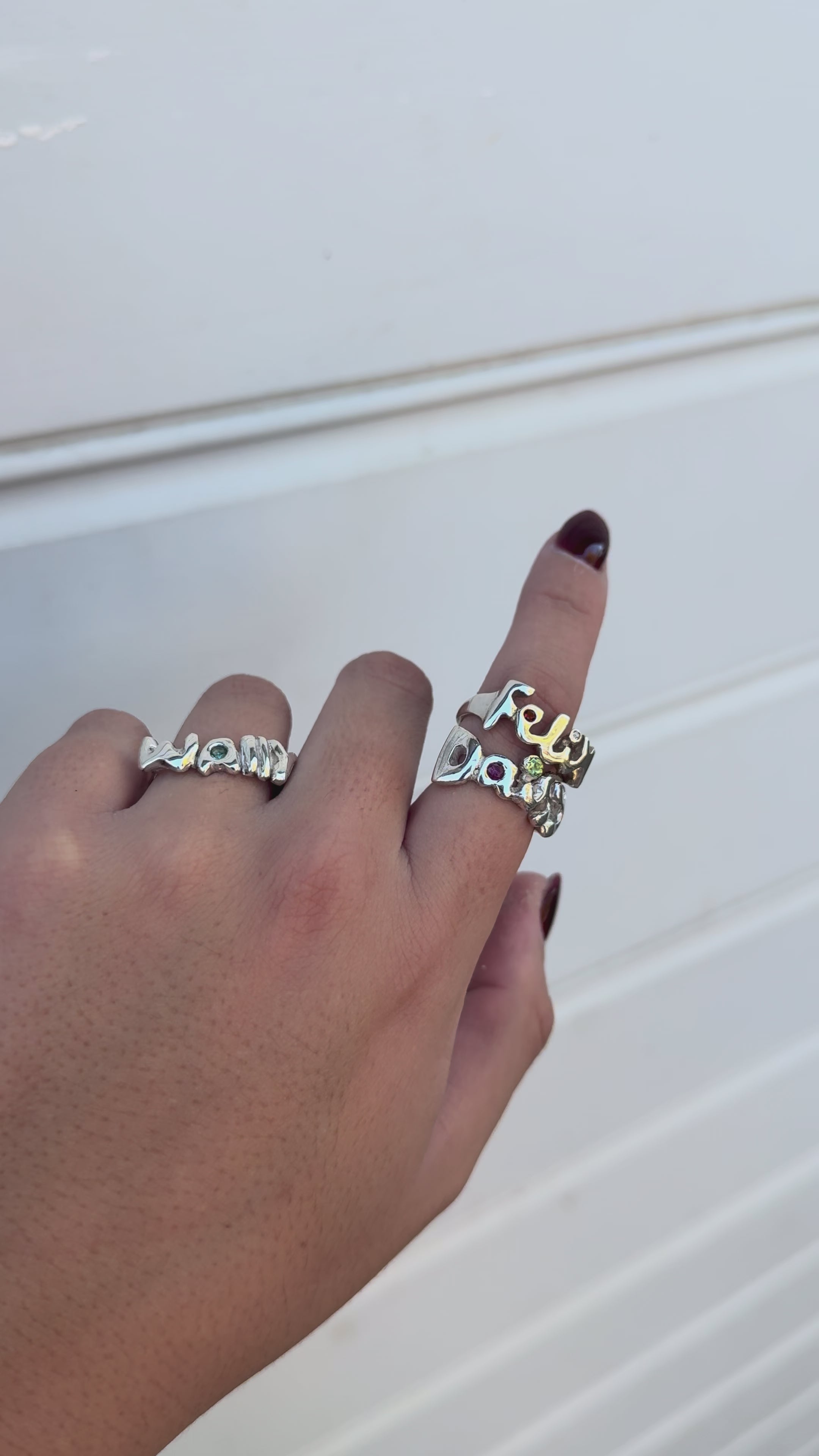 Custom Gemstone Name - Sterling Silver Ring